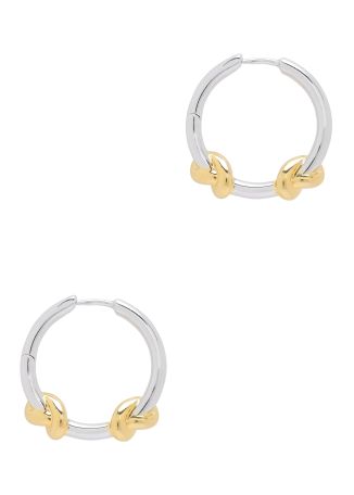 X lucy williams knotted 18kt gold-plated hoop earrings