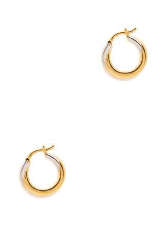 X lucy williams crossover 18kt gold-plated hoop earrings