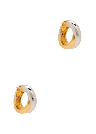 X lucy williams crossover 18kt gold-plated hoop earrings