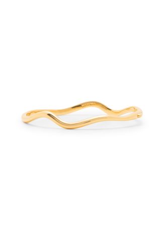 Molten classic 18kt gold-plated hinged bangle