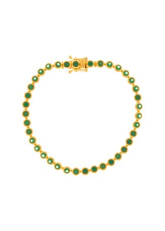 Crystal-embellished 18kt gold-plated tennis bracelet