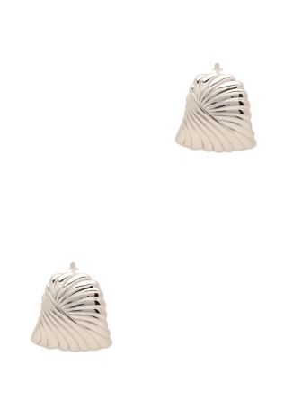 Ripple silver-plated stud earrings