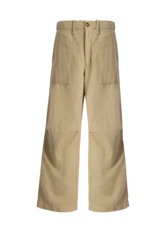 Slater field beige wide-leg cotton trousers