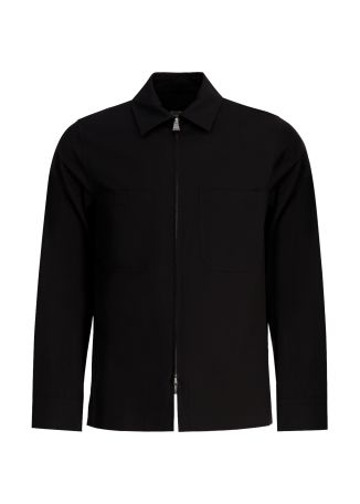 Black cotton-blend jacket