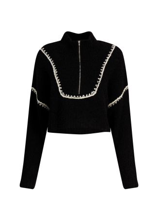 Hampton cropped wool-blend jumper