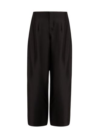 Pierre black wide-leg wool-blend trousers