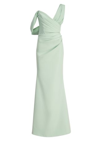 Emma green off-the-shoulder gown
