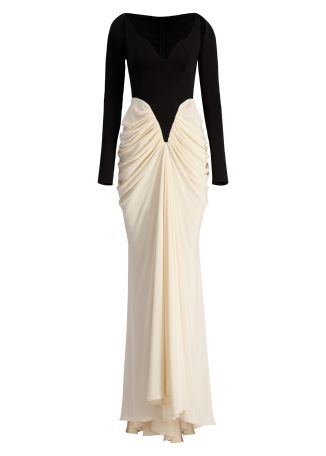 Kiara two-tone silk gown
