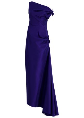 Hayfa blue off-the-shoulder gown