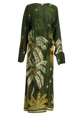 Eternity printed silk maxi dress