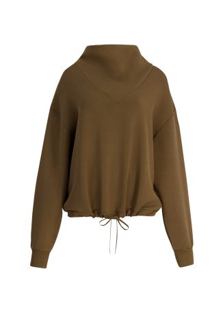 Betsy green panelled stretch-jersey sweatshirt