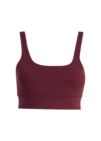 Cori burgundy logo-print stretch-jersey bra top