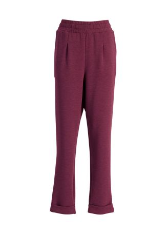 The Rolled Cuff burgundy stretch-jersey sweatpants