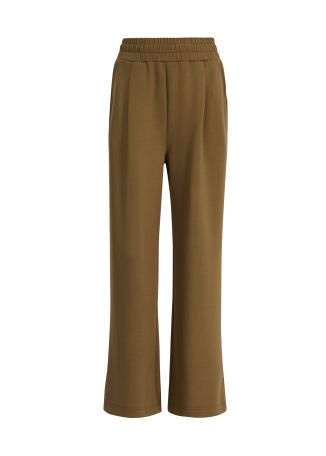 The Extra Wide Leg green stretch-jersey trousers
