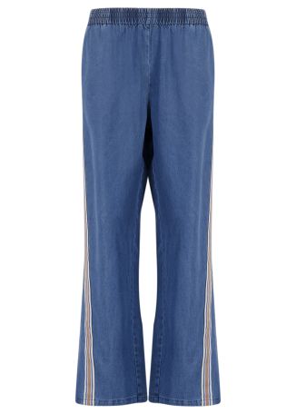 Lykke Juliet stripe-detail chambray trousers