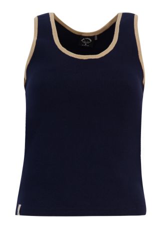 Equine Raf navy knitted cotton-blend tank