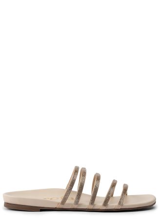 Beatrix crystal-embellished leather sandals