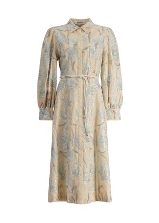 Nia floral-embellished cotton-blend midi dress