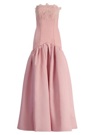 Pink strapless gown