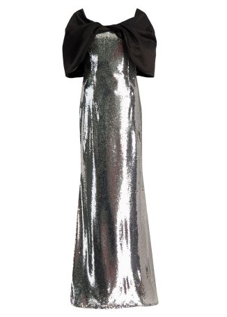 Sequin-embellished satin gown