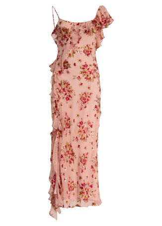 Ester floral-print silk-blend maxi dress