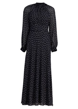 Paige polka dot silk midi dress