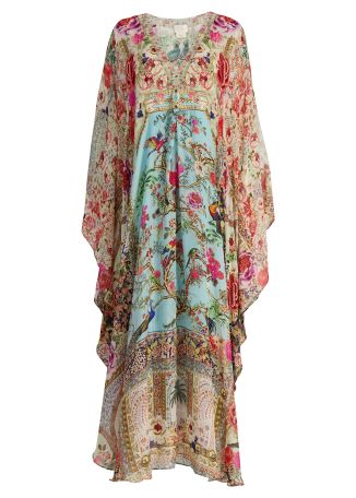 Sultans And Queens printed silk kaftan