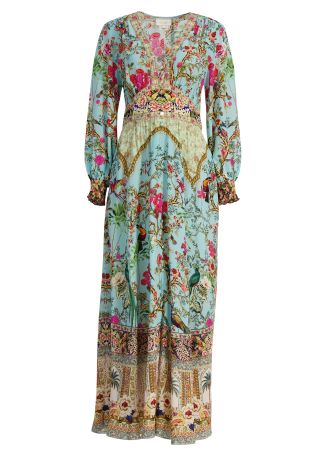 Sultans And Queens printed silk kaftan