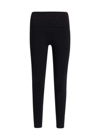 Seamless Thermal black logo-knit modal-blend ski leggings