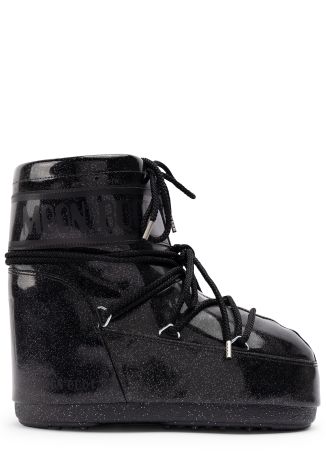 Icon Low black glittered snow boots