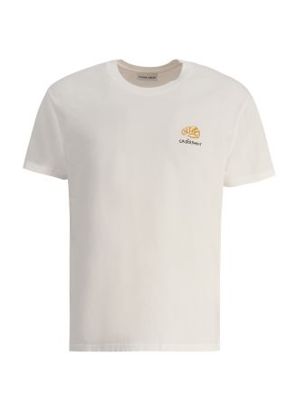 Popincourt white embroidered cotton t-shirt