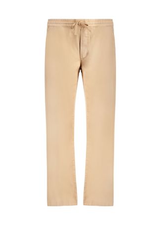 Arcade beige tapered-leg stretch-cotton trousers