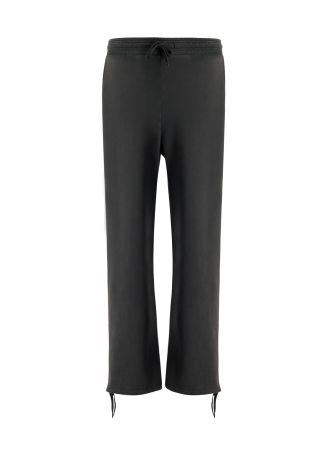 Largeau black logo-embroidered cotton jogging trousers