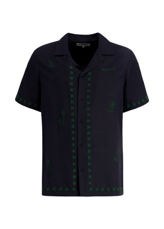 Morney blue embroidered shirt