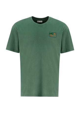 Patureau green embroidered cotton t-shirt