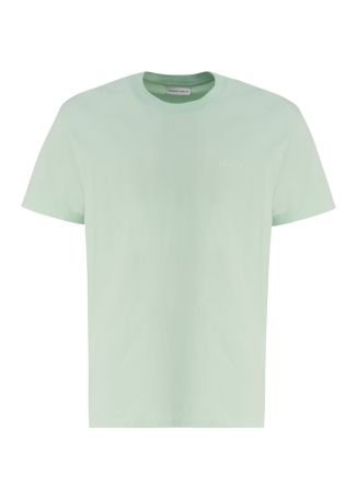 Popincourt green embroidered cotton t-shirt