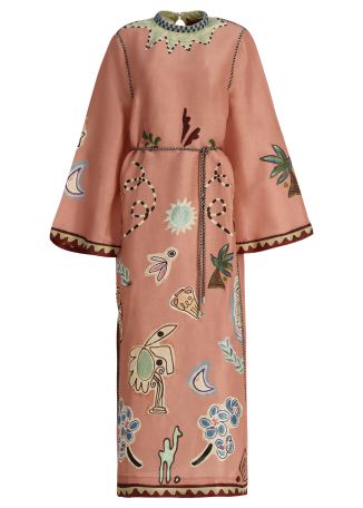 Laurence printed linen-blend midi dress