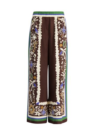 Maroc printed linen trousers