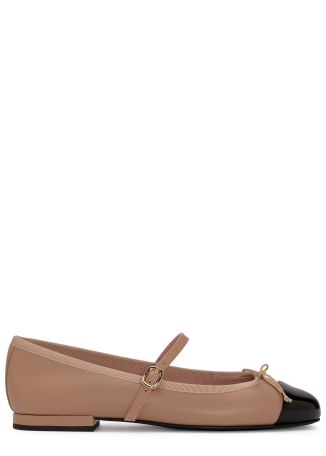 Irma colour-blocked leather ballet flats