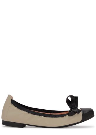 Ami colour-blocked leather ballet flats