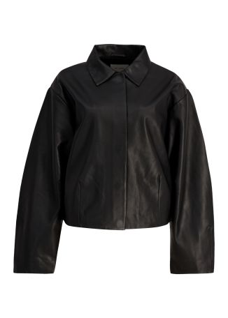 Black leather jacket