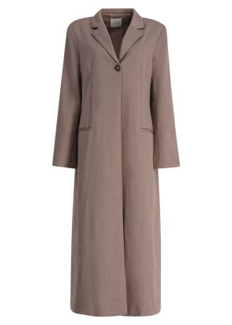 Oupa grey single-breasted wool-blend coat