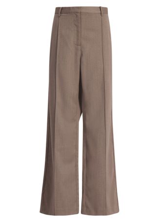 Oupa grey straight-leg wool-blend trousers