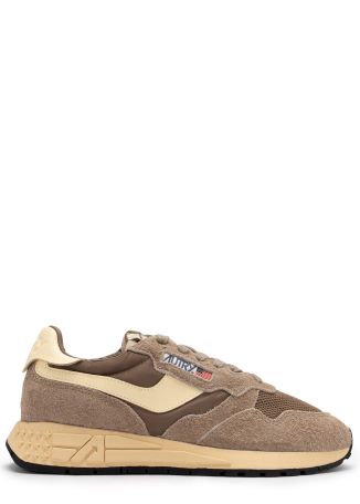 Reelwind panelled suede and mesh sneakers