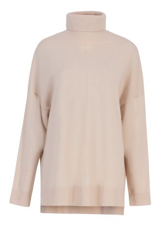 Beige wool-blend jumper
