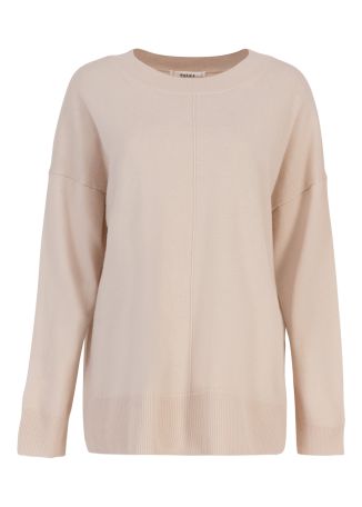 Beige wool-blend jumper