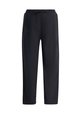 Helio blue straight-leg cotton-blend trousers