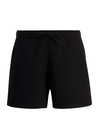 Malibu black textured cotton shorts