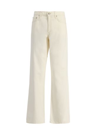 Saige off-white straight-leg jeans