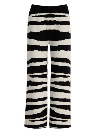 Wide-leg cotton trousers